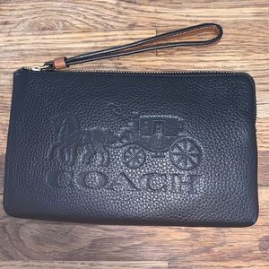 COPY - Coach leather Horse & Carriage Large Corner Zip